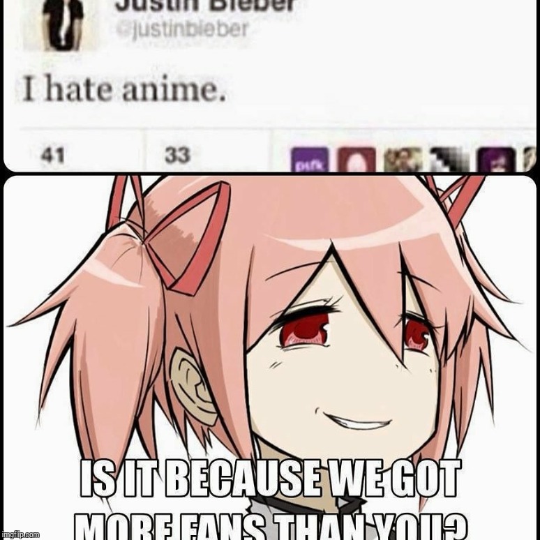 Justin Beiber Hates Anime???? | image tagged in picture,anime,lol,justin bieber | made w/ Imgflip meme maker