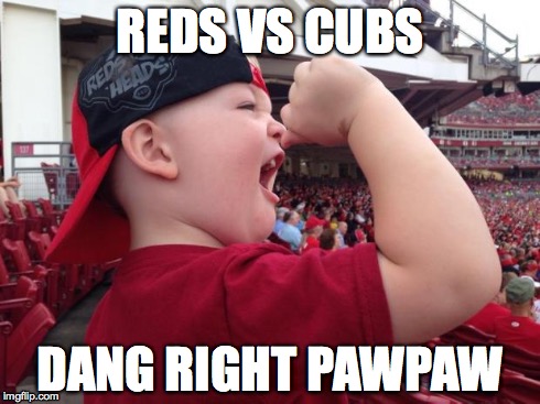 REDS VS CUBS DANG RIGHT PAWPAW | image tagged in go | made w/ Imgflip meme maker