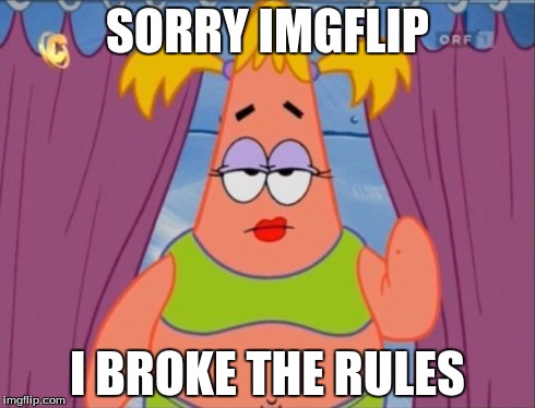 Sorry IMGFLIP | SORRY IMGFLIP I BROKE THE RULES | image tagged in lolz,imgflip | made w/ Imgflip meme maker