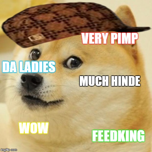 Doge Meme | MUCH HINDE VERY PIMP DA LADIES WOW FEEDKING | image tagged in memes,doge,scumbag | made w/ Imgflip meme maker