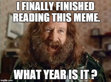 What year is it | I FINALLY FINISHED READING THIS MEME. WHAT YEAR IS IT ? | image tagged in what year is it | made w/ Imgflip meme maker