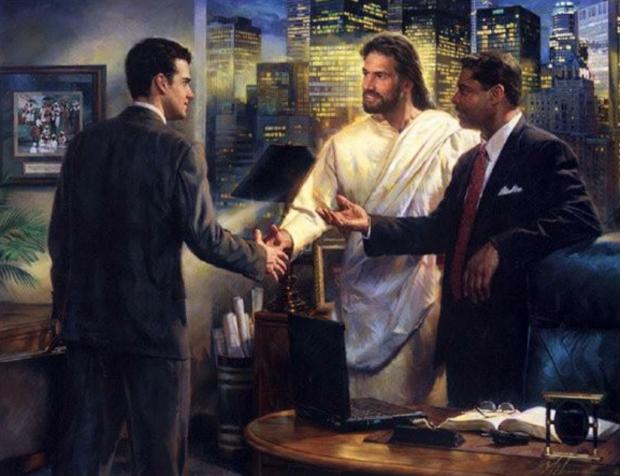High Quality Business Deal Jesus Blank Meme Template