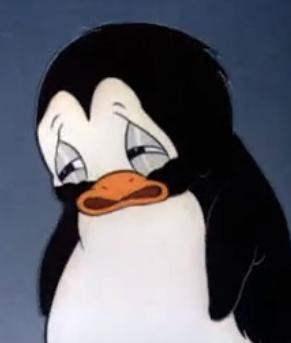High Quality crying penguin Blank Meme Template
