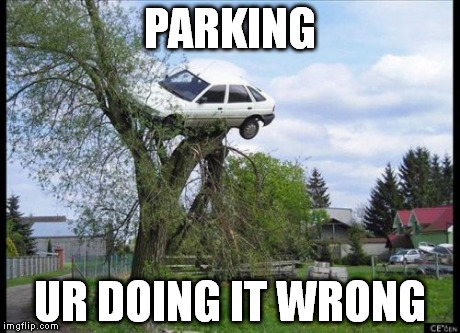 Secure Parking Meme | PARKING UR DOING IT WRONG | image tagged in memes,secure parking | made w/ Imgflip meme maker
