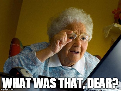 Grandma Finds The Internet | WHAT WAS THAT, DEAR? | image tagged in memes,grandma finds the internet | made w/ Imgflip meme maker