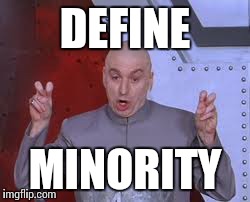 Dr Evil Laser Meme | DEFINE MINORITY | image tagged in memes,dr evil laser | made w/ Imgflip meme maker