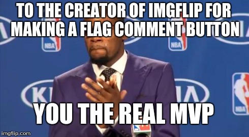 You The Real MVP Meme | TO THE CREATOR OF IMGFLIP FOR MAKING A FLAG COMMENT BUTTON YOU THE REAL MVP | image tagged in memes,you the real mvp | made w/ Imgflip meme maker