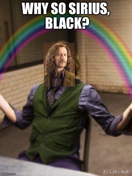 Sirius Black Rainbow Hands | WHY SO SIRIUS, BLACK? | image tagged in sirius black rainbow hands,memes,joker rainbow hands,harry potter,prisoner of azkaban | made w/ Imgflip meme maker