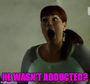 HE WASN'T ABDUCTED? | image tagged in what | made w/ Imgflip meme maker