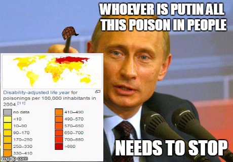 Good Guy Putin | WHOEVER IS PUTIN ALL THIS POISON IN PEOPLE NEEDS TO STOP | image tagged in memes,good guy putin,scumbag | made w/ Imgflip meme maker