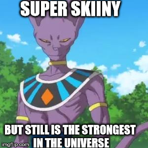 Lord Beerus | SUPER SKIINY BUT STILL IS THE STRONGEST IN THE UNIVERSE | image tagged in lord beerus | made w/ Imgflip meme maker