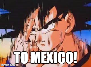 TO MEXICO! | image tagged in goku,mexico | made w/ Imgflip meme maker