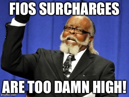 Too Damn High | FIOS SURCHARGES ARE TOO DAMN HIGH! | image tagged in memes,too damn high | made w/ Imgflip meme maker