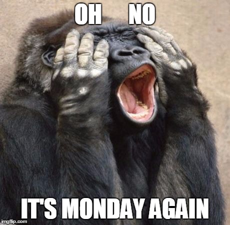 OH      NO IT'S MONDAY AGAIN | made w/ Imgflip meme maker