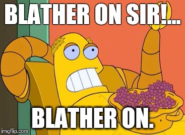 Hedonism Bot | BLATHER ON SIR!... BLATHER ON. | image tagged in memes,hedonism bot | made w/ Imgflip meme maker