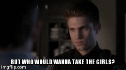 But who would wanna take the girls? | image tagged in gifs,pll,mrhastings,lol | made w/ Imgflip video-to-gif maker