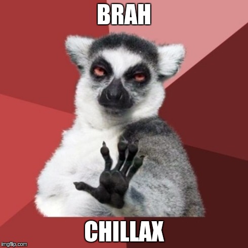 Chill Out Lemur | BRAH CHILLAX | image tagged in memes,chill out lemur | made w/ Imgflip meme maker