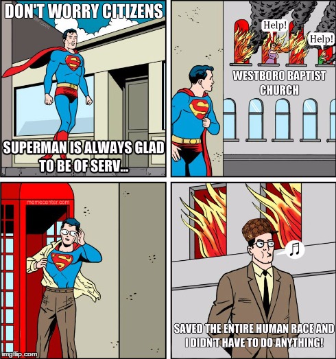 Douche Bag Superman | image tagged in superman,douchebag,funny memes,funny,handcuffed  superman | made w/ Imgflip meme maker