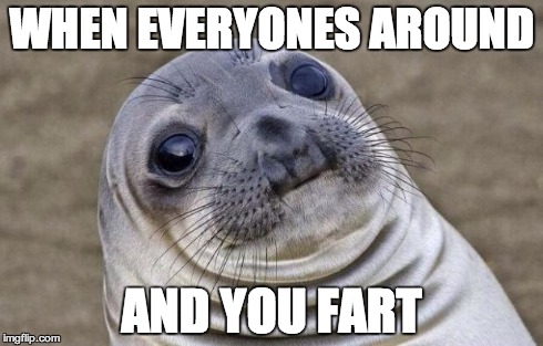 Awkward Moment Sealion Meme | WHEN EVERYONES AROUND AND YOU FART | image tagged in memes,awkward moment sealion | made w/ Imgflip meme maker