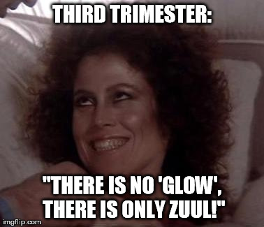 zuul | THIRD TRIMESTER: "THERE IS NO 'GLOW', THERE IS ONLY ZUUL!" | image tagged in zuul | made w/ Imgflip meme maker