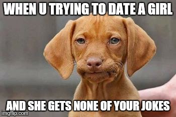 Well, I've got nothing. | WHEN U TRYING TO DATE A GIRL AND SHE GETS NONE OF YOUR JOKES | image tagged in funny | made w/ Imgflip meme maker