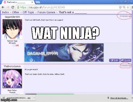 WAT NINJA? | image tagged in wat | made w/ Imgflip meme maker