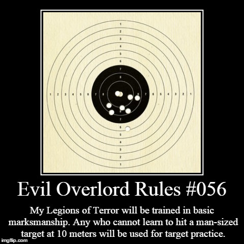 Rules 056 | image tagged in funny,demotivationals,evil overlord rules | made w/ Imgflip demotivational maker