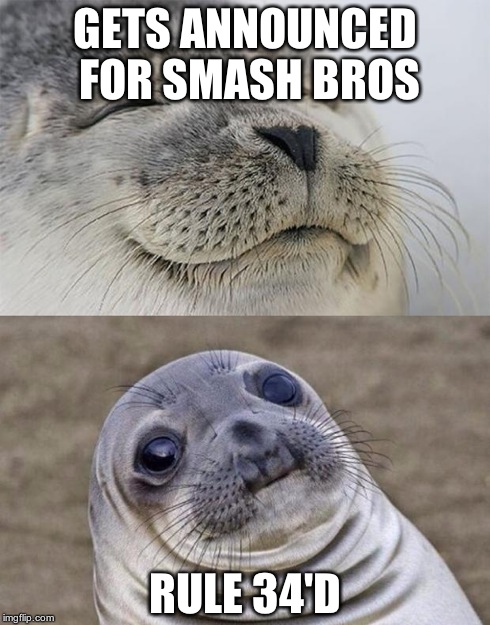 Short Satisfaction VS Truth | GETS ANNOUNCED FOR SMASH BROS RULE 34'D | image tagged in memes,short satisfaction vs truth | made w/ Imgflip meme maker