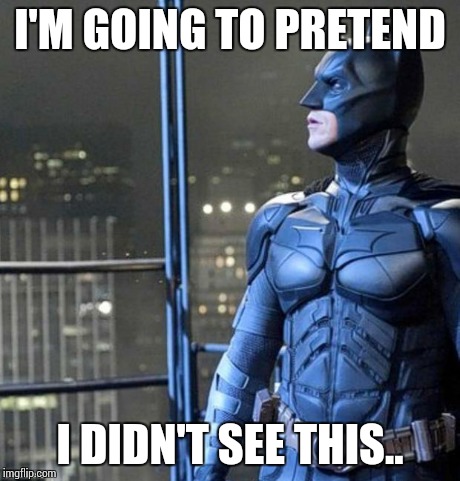 batman the look you give | I'M GOING TO PRETEND I DIDN'T SEE THIS.. | image tagged in batman the look you give | made w/ Imgflip meme maker