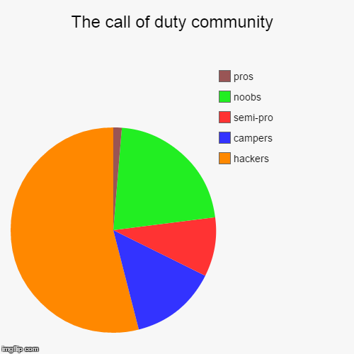 image tagged in funny,pie charts,video games,call of duty | made w/ Imgflip chart maker