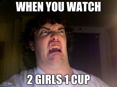 Oh No Meme | WHEN YOU WATCH 2 GIRLS 1 CUP | image tagged in memes,oh no | made w/ Imgflip meme maker