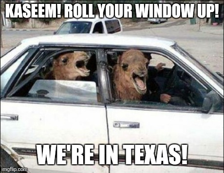 Quit Hatin Meme | KASEEM! ROLL YOUR WINDOW UP! WE'RE IN TEXAS! | image tagged in memes,quit hatin | made w/ Imgflip meme maker