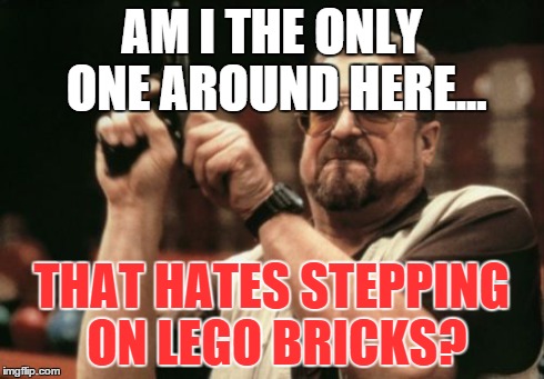 Am I The Only One Around Here Meme | AM I THE ONLY ONE AROUND HERE... THAT HATES STEPPING ON LEGO BRICKS? | image tagged in memes,am i the only one around here | made w/ Imgflip meme maker