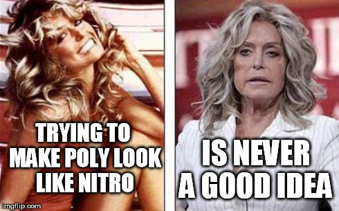 TRYING TO MAKE POLY LOOK LIKE NITRO IS NEVER A GOOD IDEA | made w/ Imgflip meme maker