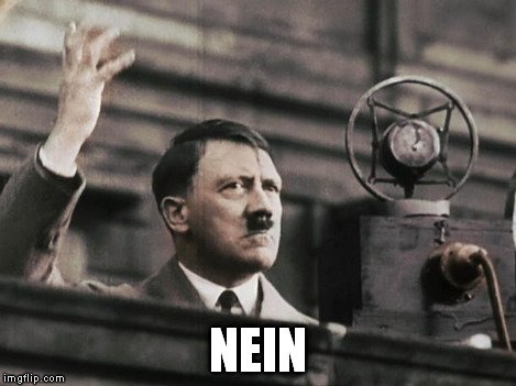 Hitler - fed up | NEIN | image tagged in hitler - fed up | made w/ Imgflip meme maker