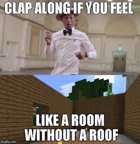 Happy creeper | image tagged in minecraft,happy,pharrell williams | made w/ Imgflip meme maker