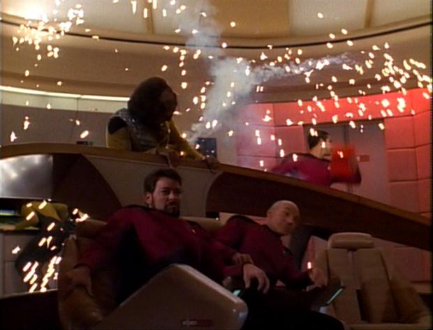 High Quality Star Trek Bridge Explosions Blank Meme Template