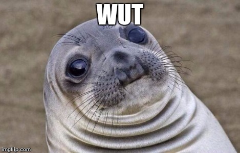 Awkward Moment Sealion Meme | WUT | image tagged in memes,awkward moment sealion | made w/ Imgflip meme maker