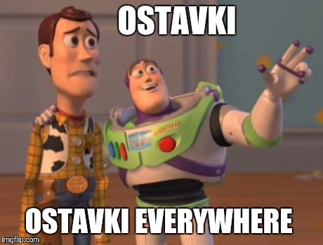 X, X Everywhere Meme | OSTAVKI OSTAVKI EVERYWHERE | image tagged in memes,x x everywhere | made w/ Imgflip meme maker