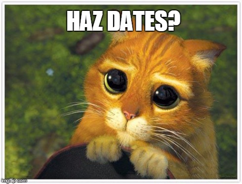 Shrek Cat Meme | HAZ DATES? | image tagged in memes,shrek cat | made w/ Imgflip meme maker
