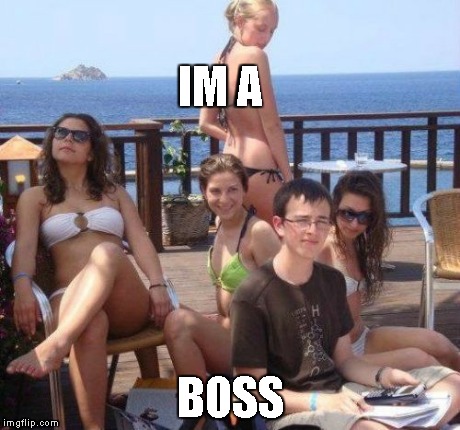 Priority Peter | IM A BOSS | image tagged in memes,priority peter | made w/ Imgflip meme maker