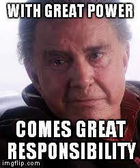 WITH GREAT POWER COMES GREAT RESPONSIBILITY | made w/ Imgflip meme maker