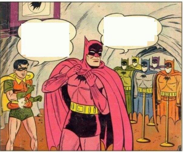 Fabulous Batman (Blank bubbles) Blank Meme Template