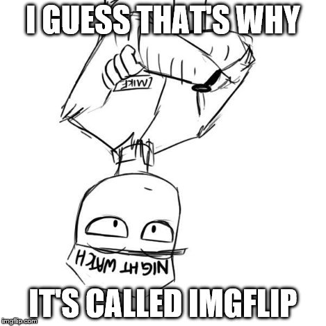 Mike 2 | I GUESS THAT'S WHY IT'S CALLED IMGFLIP | image tagged in mike 2 | made w/ Imgflip meme maker