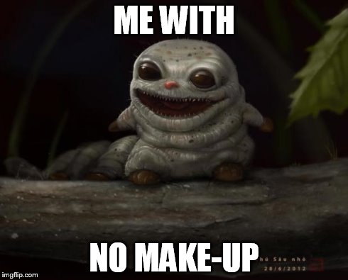 no make-up | ME WITH NO MAKE-UP | image tagged in funny | made w/ Imgflip meme maker
