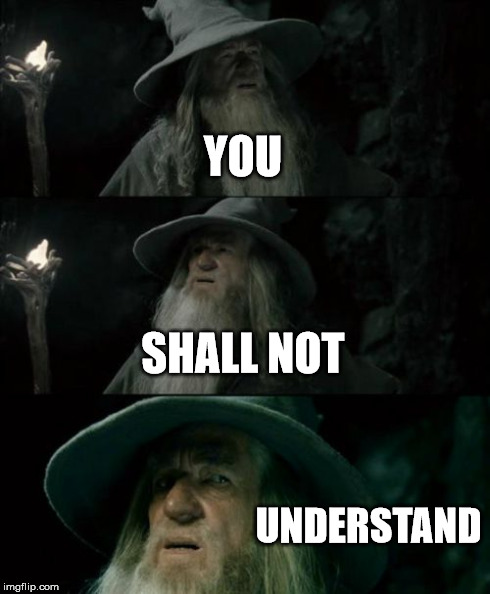 Confused Gandalf Meme | YOU SHALL NOT UNDERSTAND | image tagged in memes,confused gandalf | made w/ Imgflip meme maker