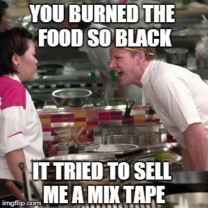 Chef's Anger | image tagged in chef gordon ramsay,racism | made w/ Imgflip meme maker