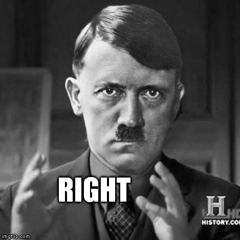 Adolf Hitler aliens | RIGHT | image tagged in adolf hitler aliens | made w/ Imgflip meme maker