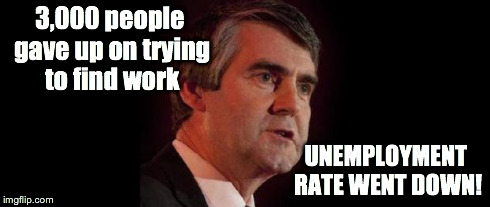 Smart Guy Stephen | 3,000 people gave up on trying to find work UNEMPLOYMENT RATE WENT DOWN! | image tagged in smart guy stephen | made w/ Imgflip meme maker