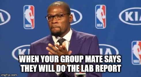 You The Real MVP | WHEN YOUR GROUP MATE SAYS THEY WILL DO THE LAB REPORT | image tagged in memes,you the real mvp | made w/ Imgflip meme maker